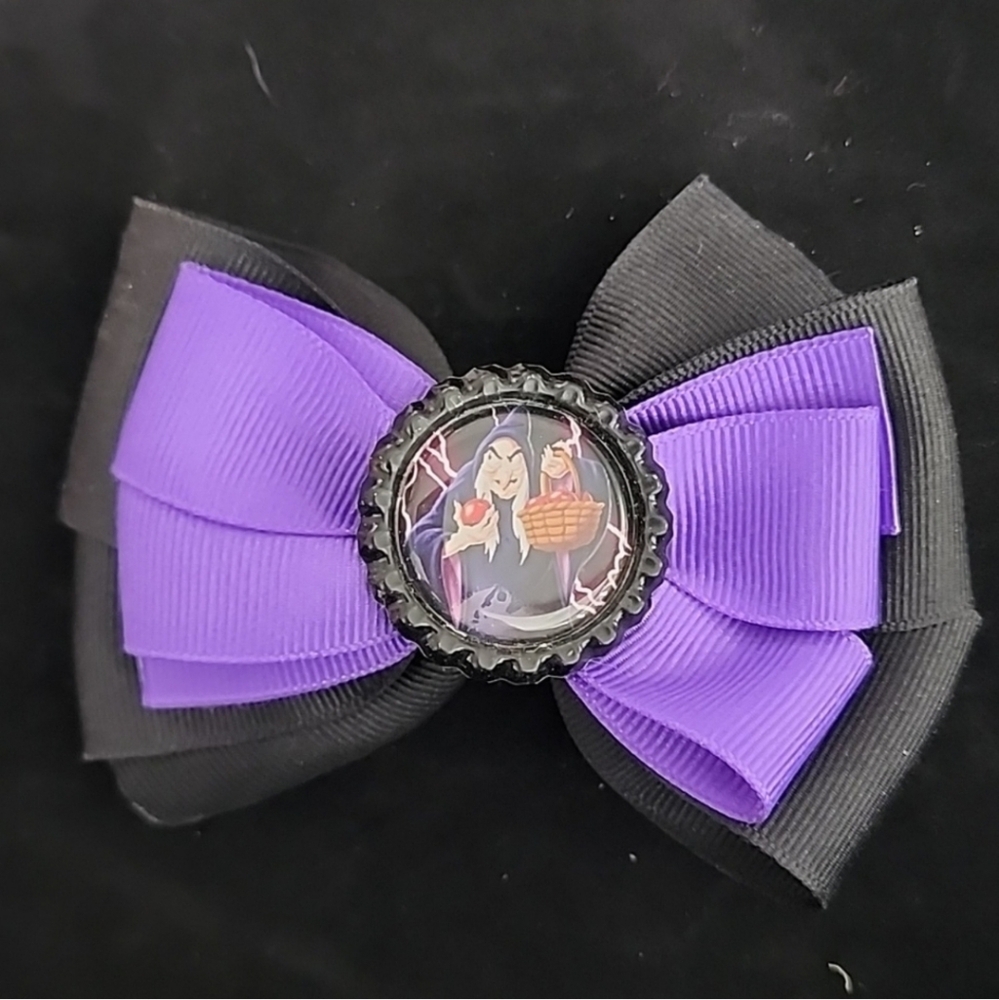 Purple and Black Bow with Character Design